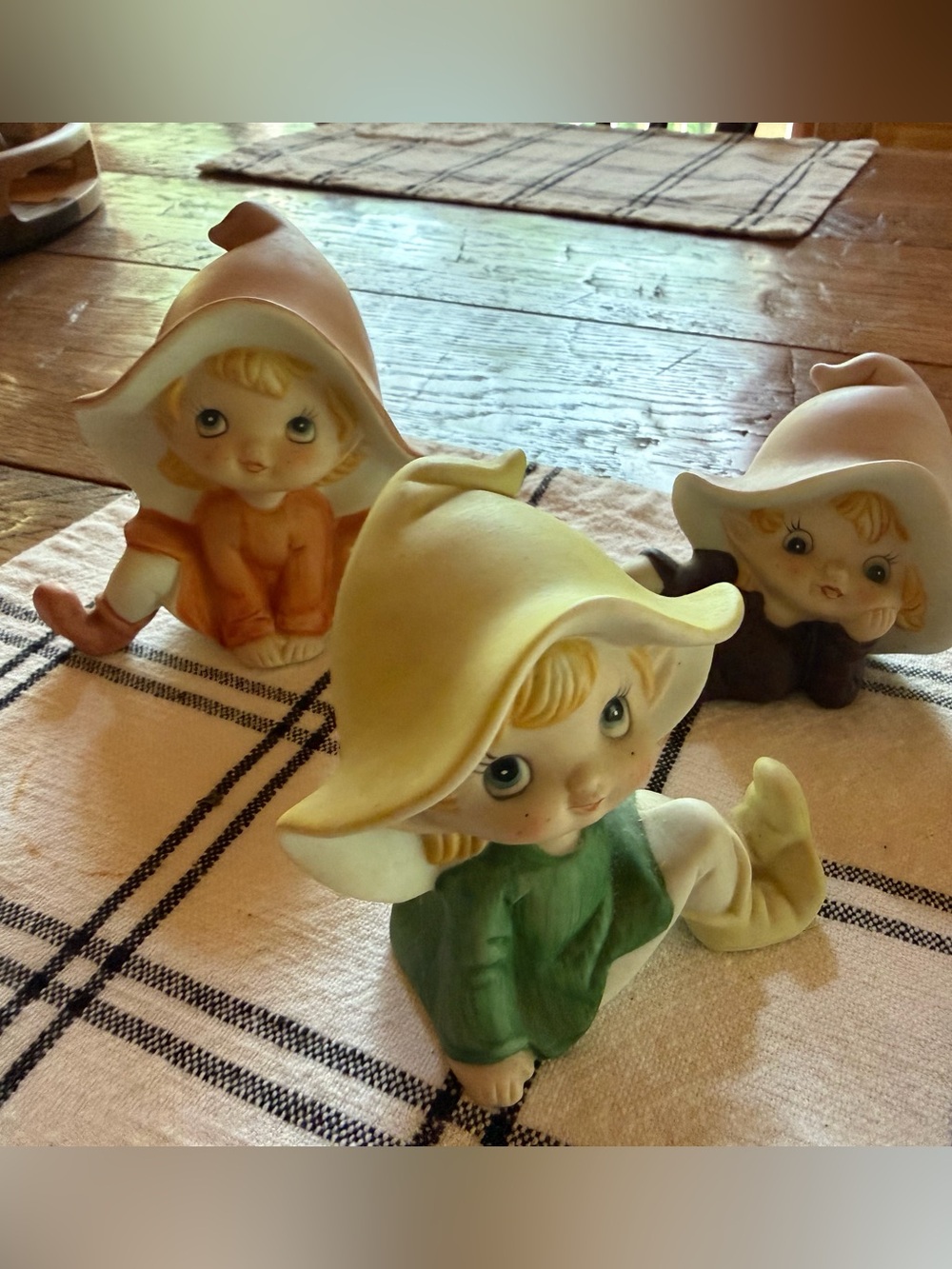 Set of 3 Vintage HOMCO Ceramic Pixie Figurines - set #5213
